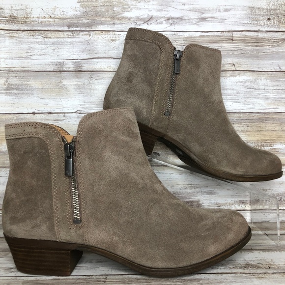 lucky brand gray suede booties